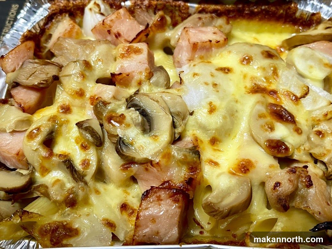Baked Pasta with Ham and Mushrooms