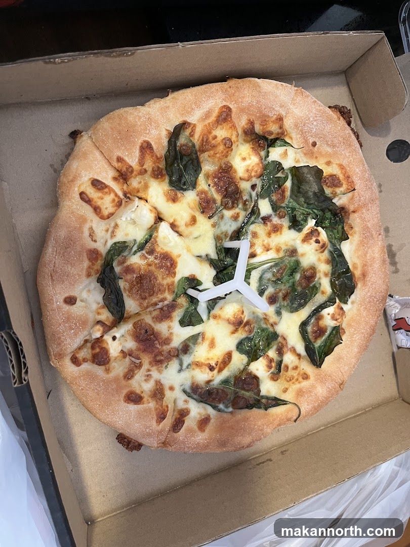 Spinach and Cheese Pizza