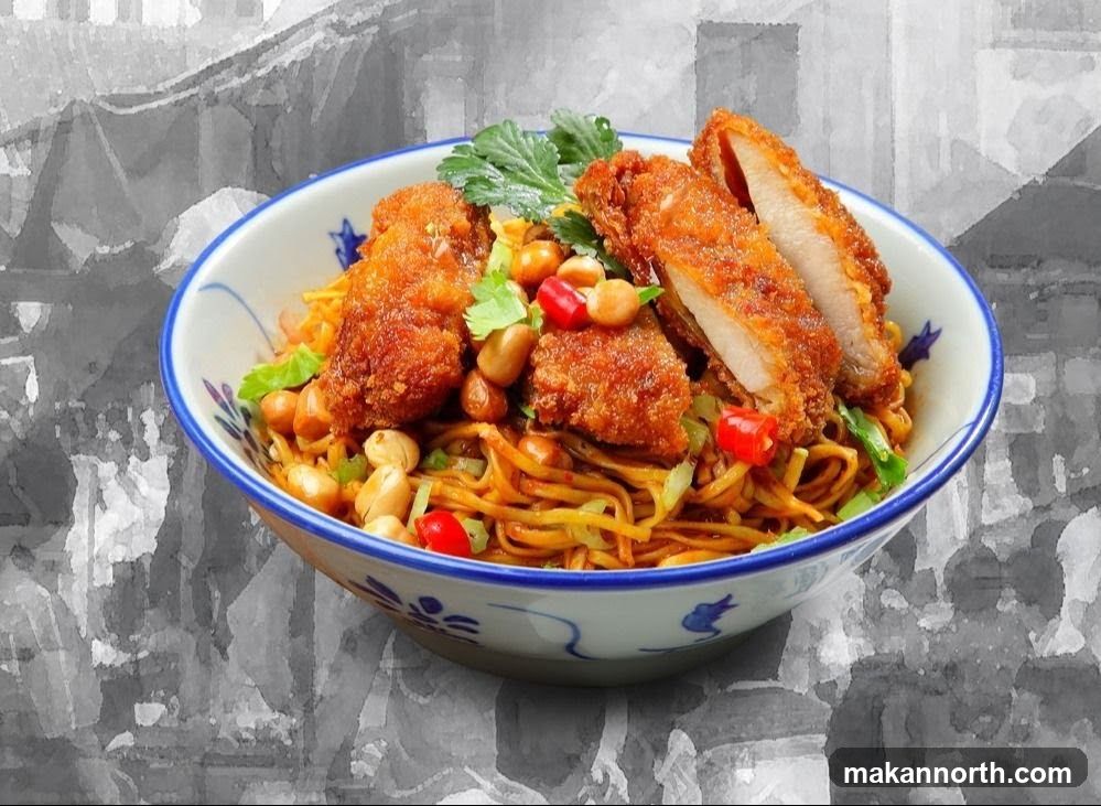 Noodles with Fried Chicken