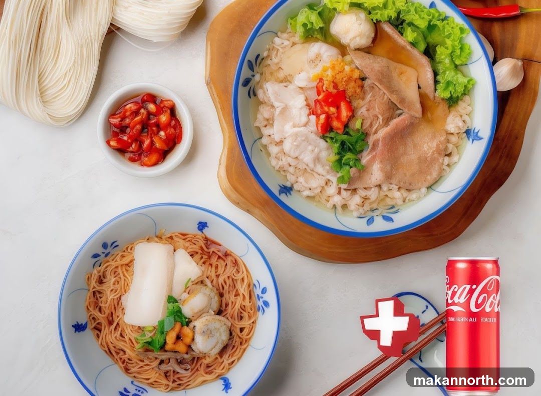 Noodle Dishes with Coca-Cola