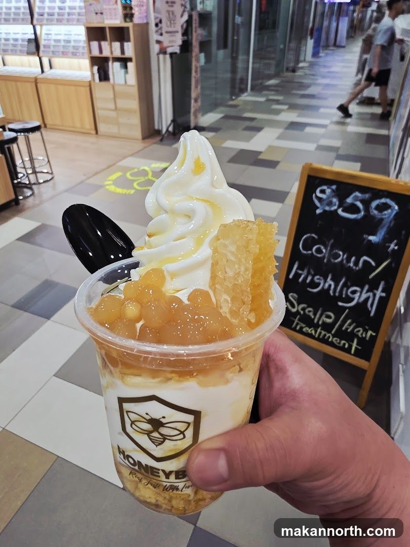 Dessert with Honeycomb and Boba