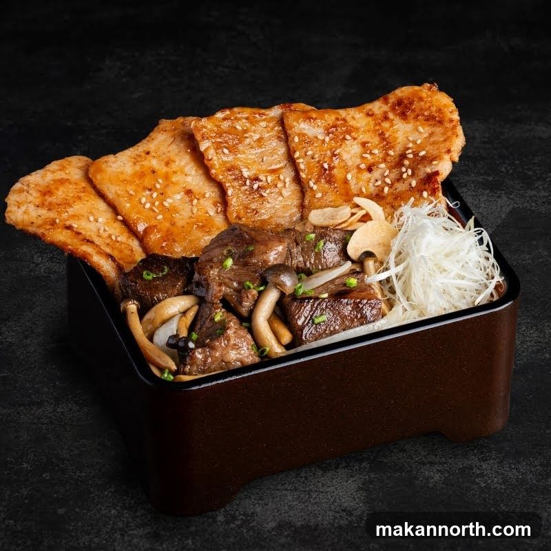 Beef and Pork Bento Box
