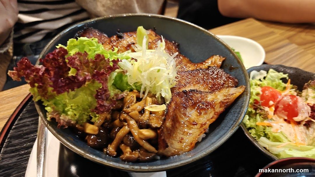 Pork Donburi with Side Salad