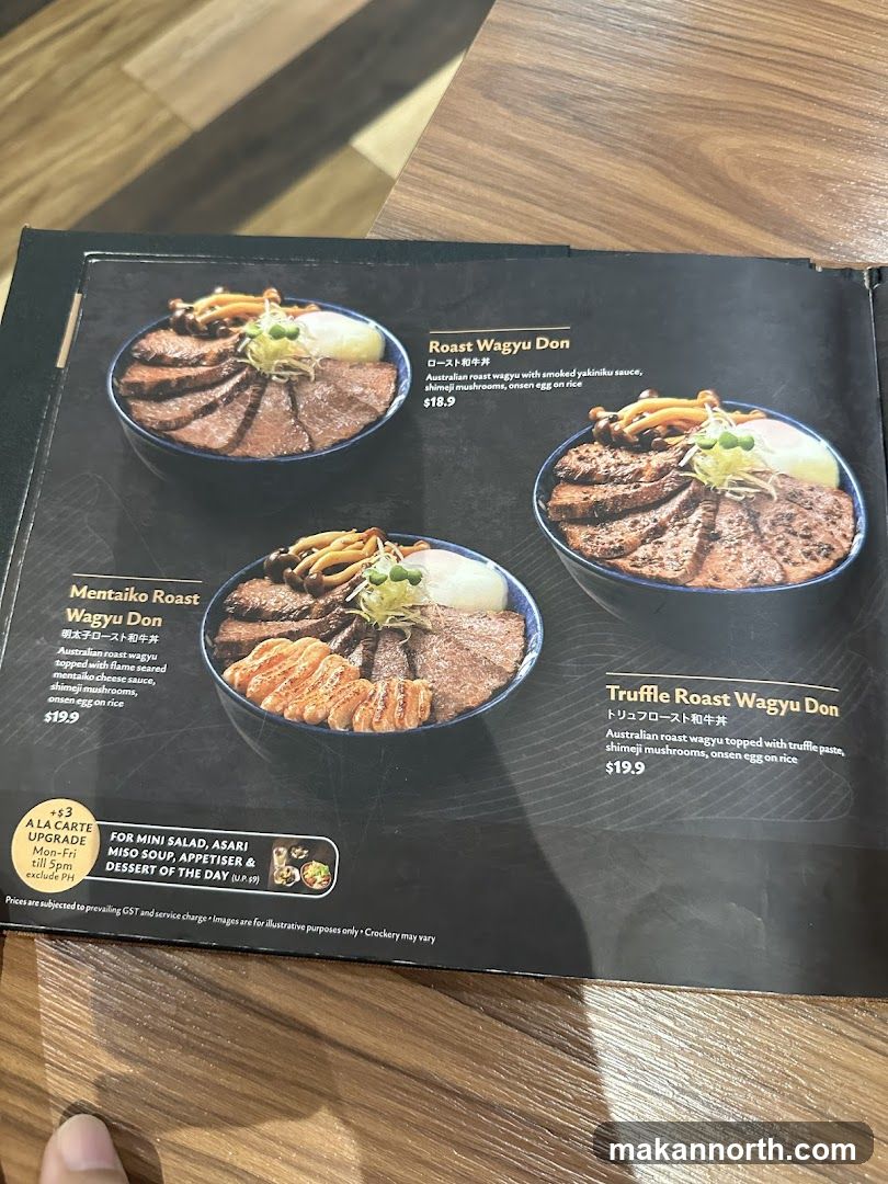 Wagyu Don Menu