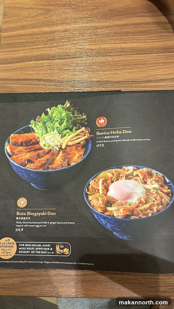 Donburi Menu