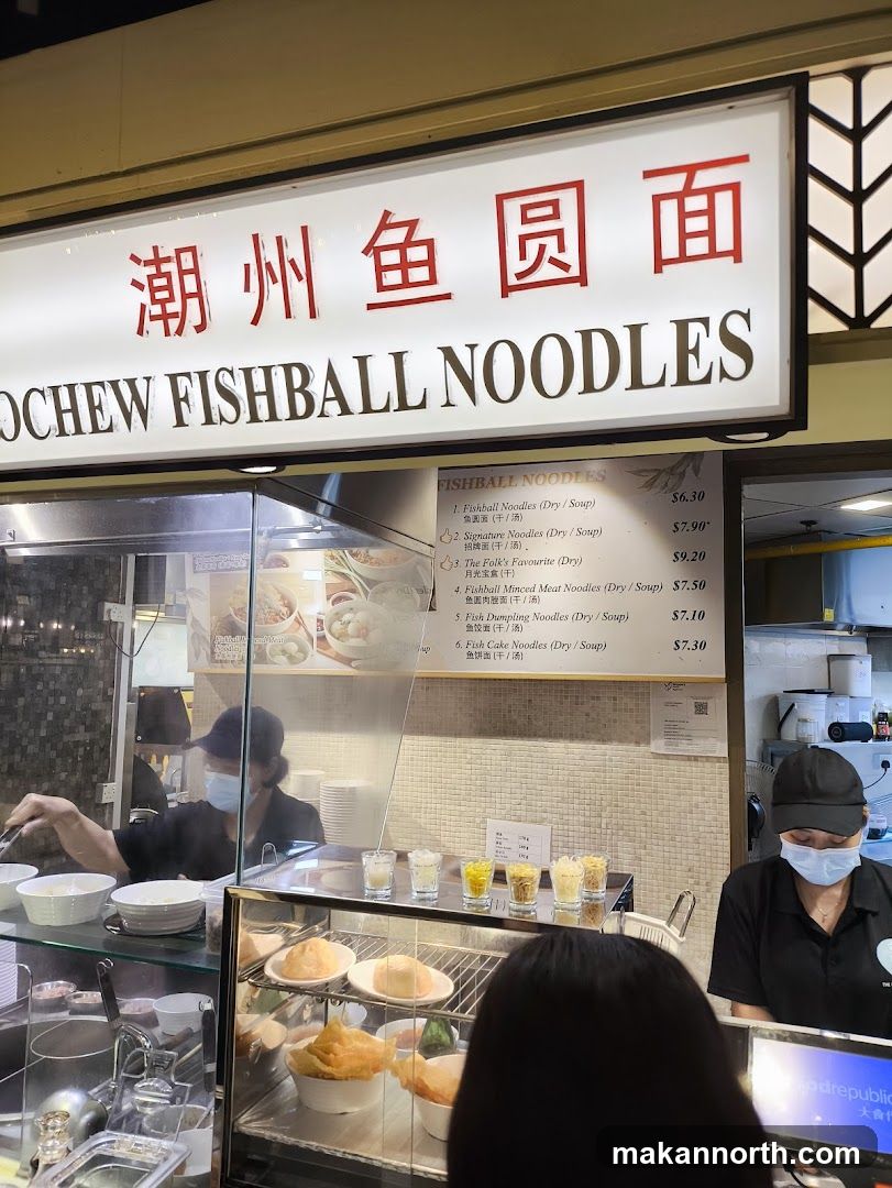 Teochew Fishball Noodles Menu
