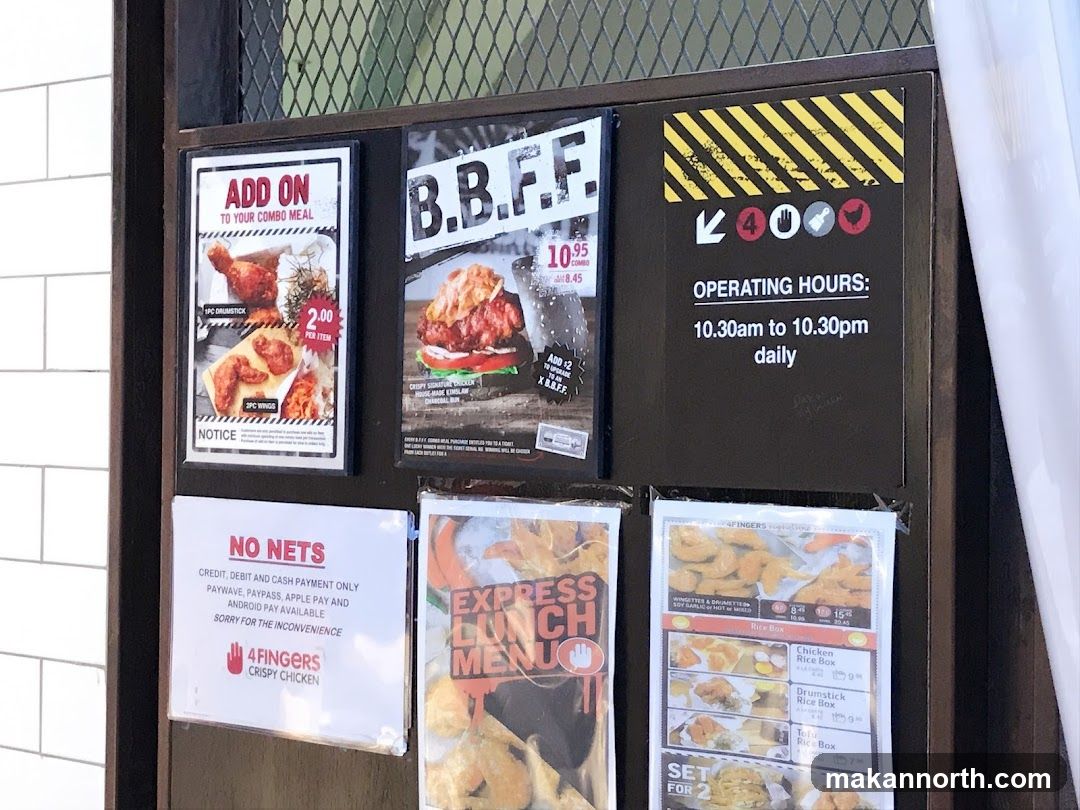 Fast Food Menu and Information Board