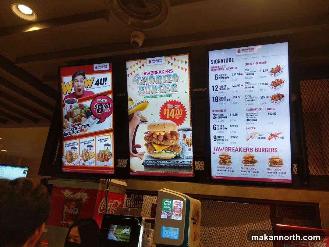 4 Fingers Menu
