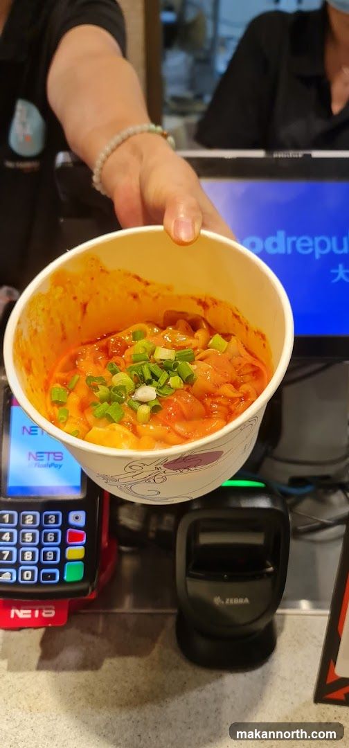 Food being served at a counter