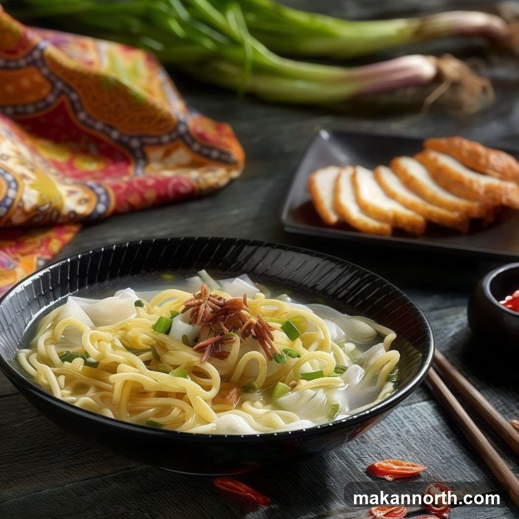 Noodle Soup with Sliced Fish Cake