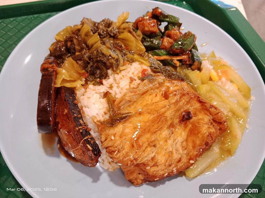 Plate of Rice with Braised Dishes