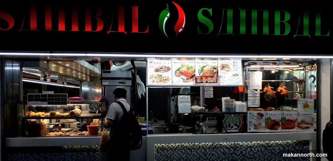 Food Stall with Menu and Food Display