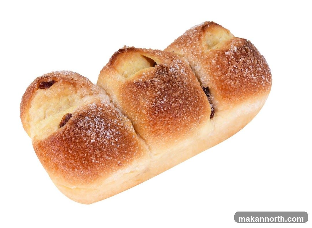 Sweet Bread with Raisins and Sugar