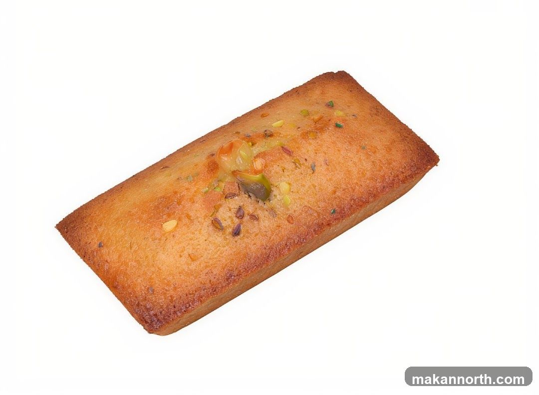 Financier cake with pistachios