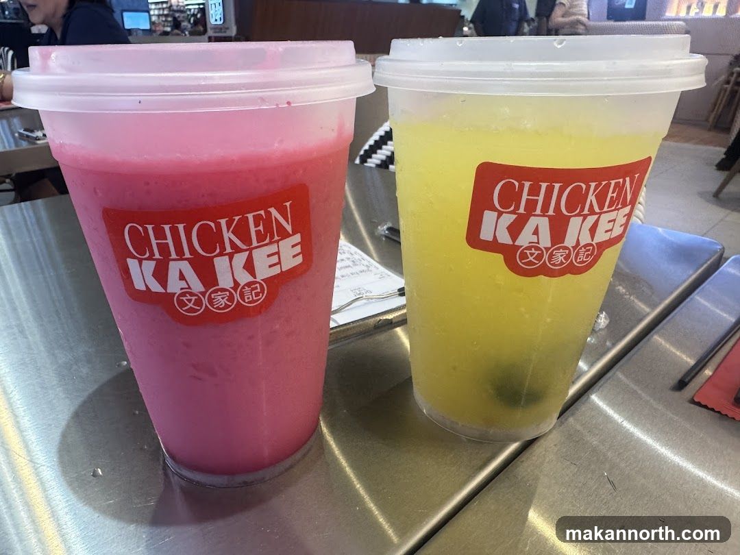 Two drinks with branding