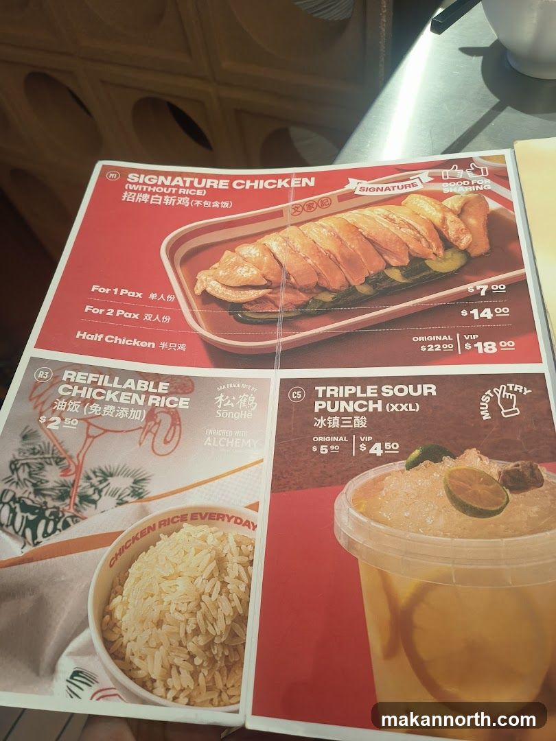 Menu items