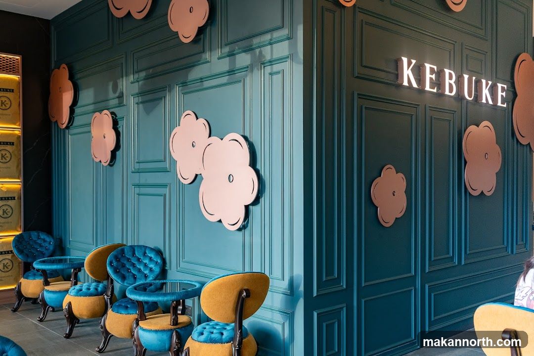 Interior of a cafe with decorative elements