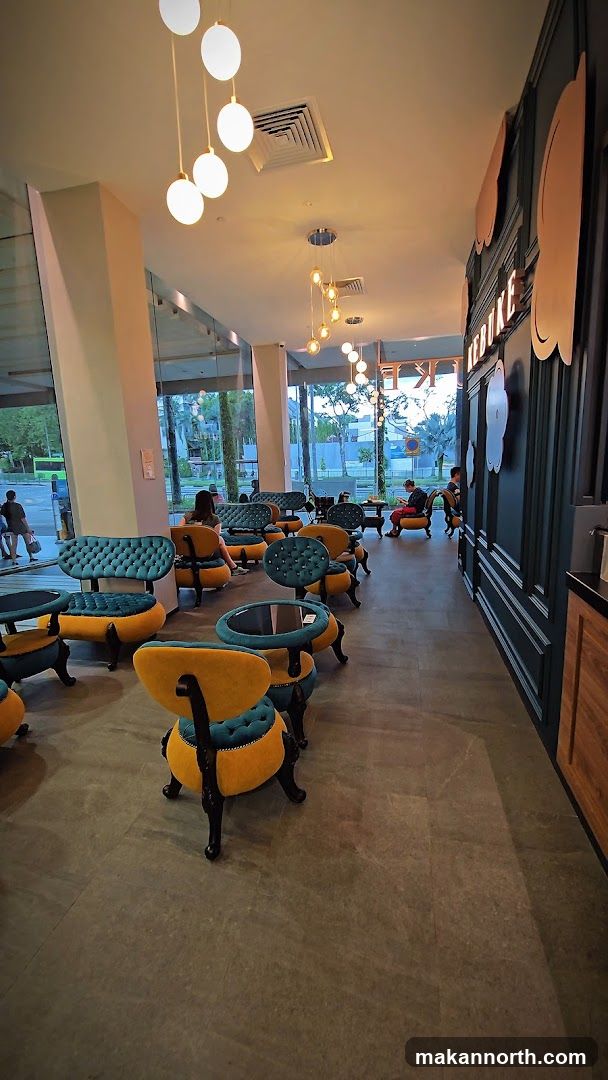 Cafe Interior with Plush Seating