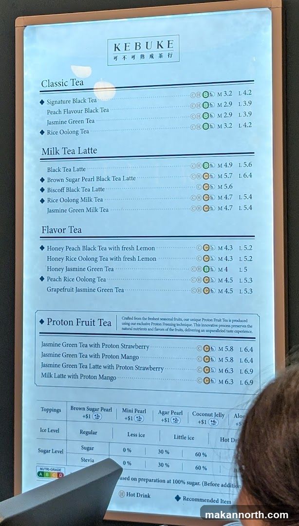KEBUKE Menu