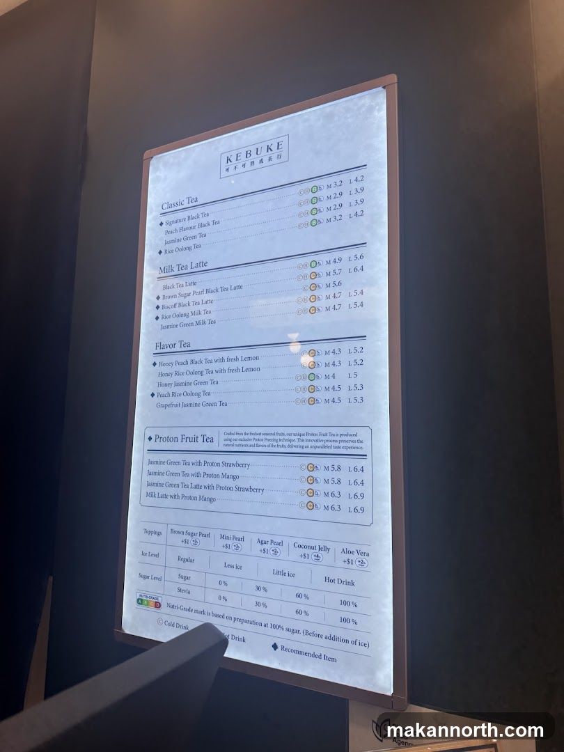 KEBUKE Menu