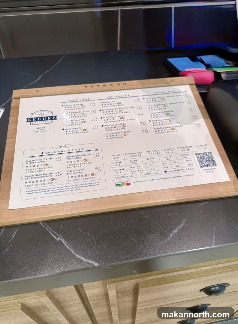KEBUKE MENU SINGAPORE