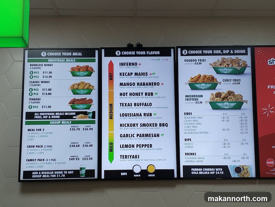 Wing Menu