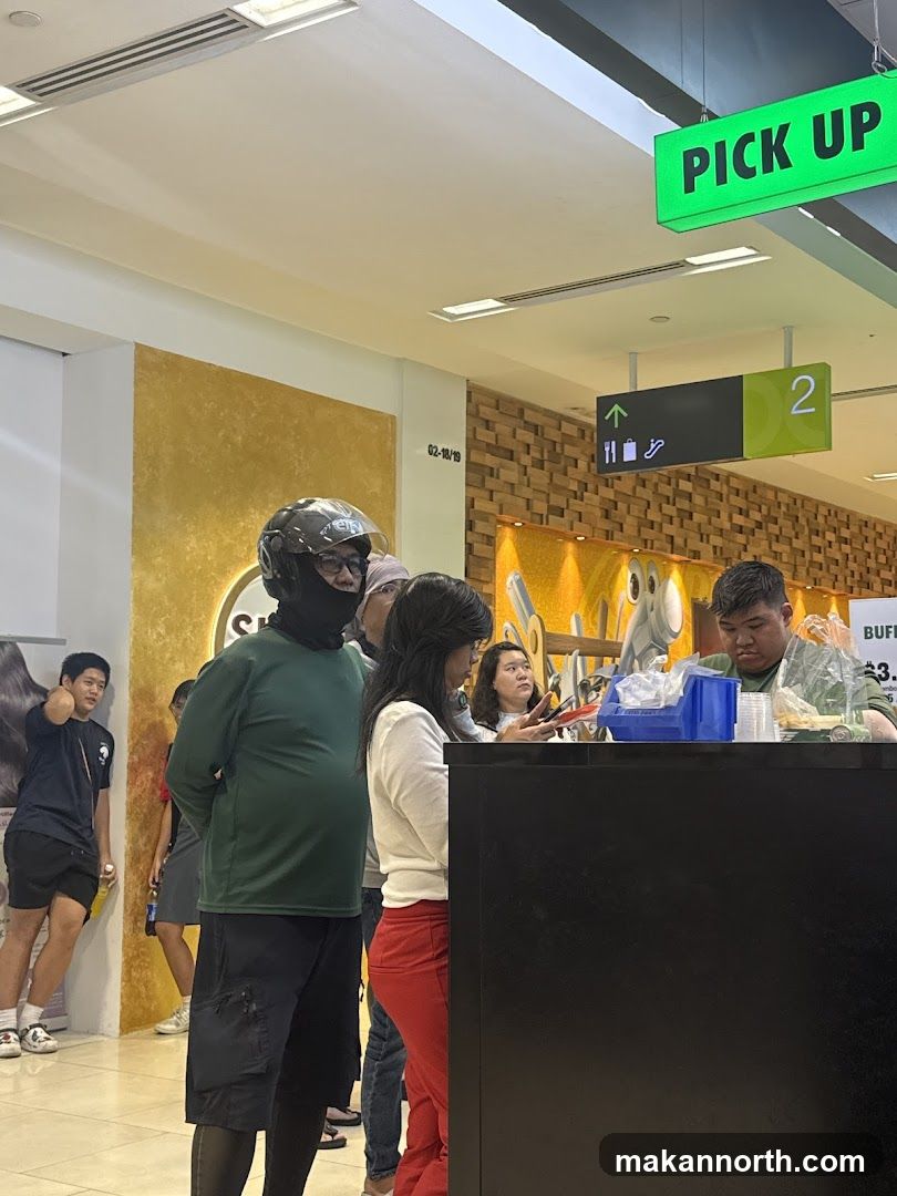 People at a counter