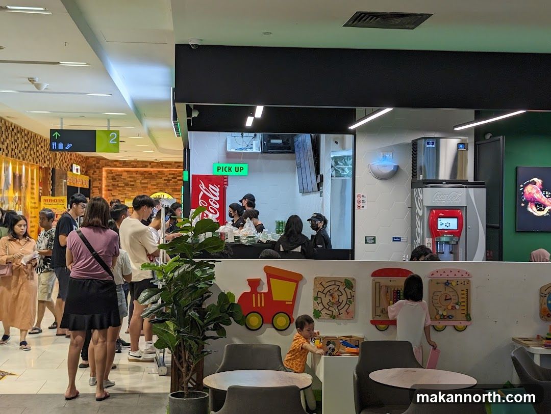 Restaurant interior with a play area