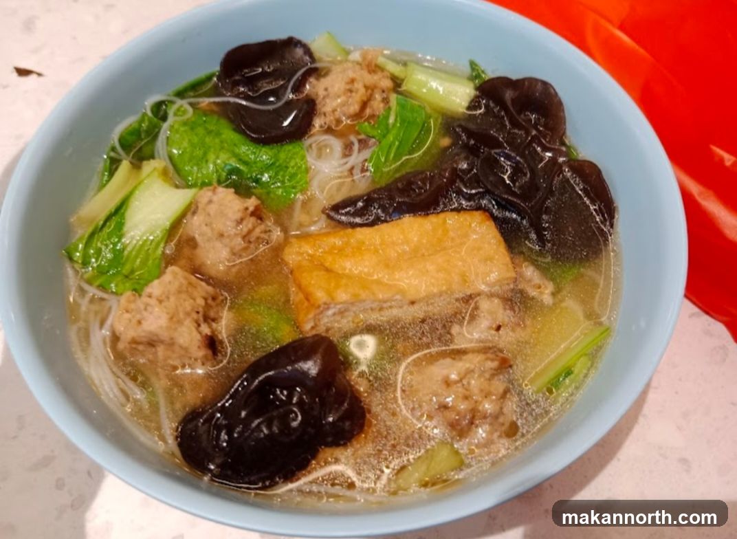 Noodle Soup with Meatballs and Tofu