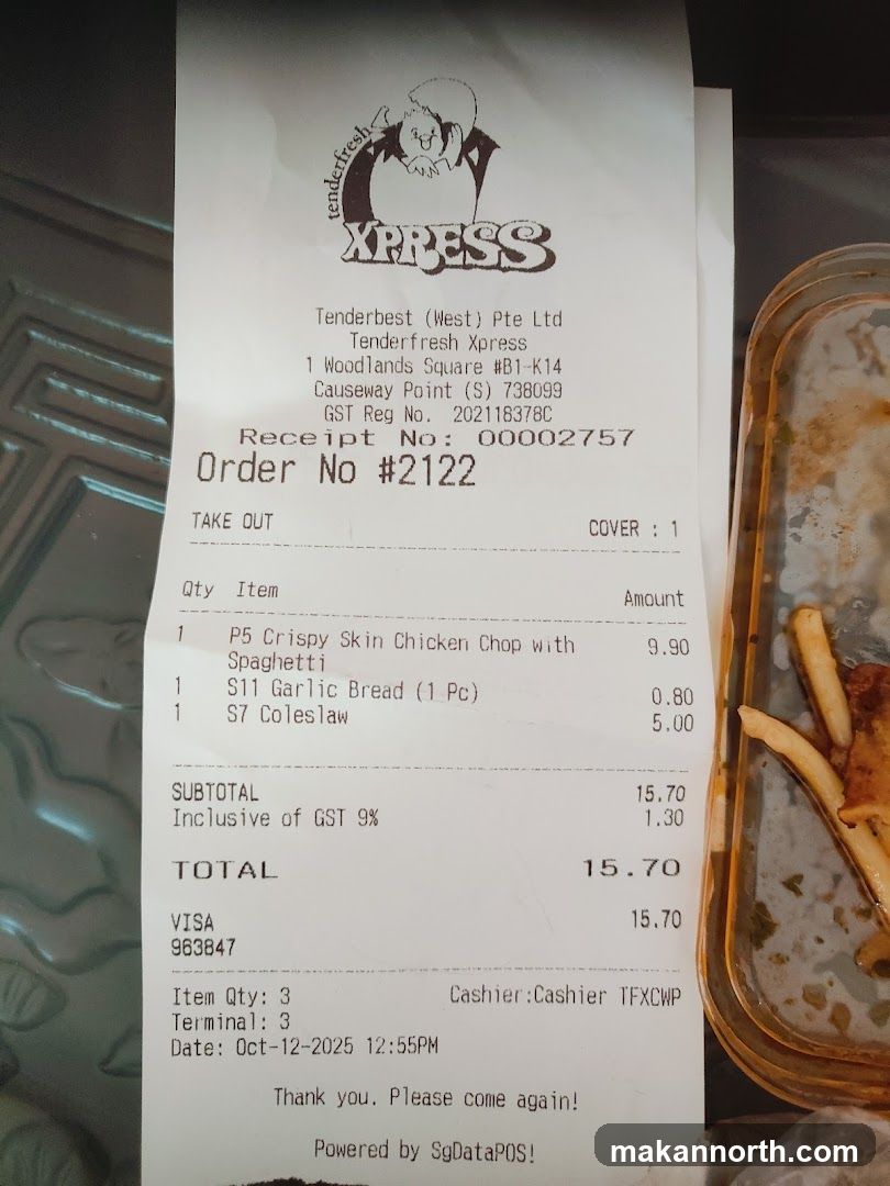 Tenderfresh Xpress Receipt