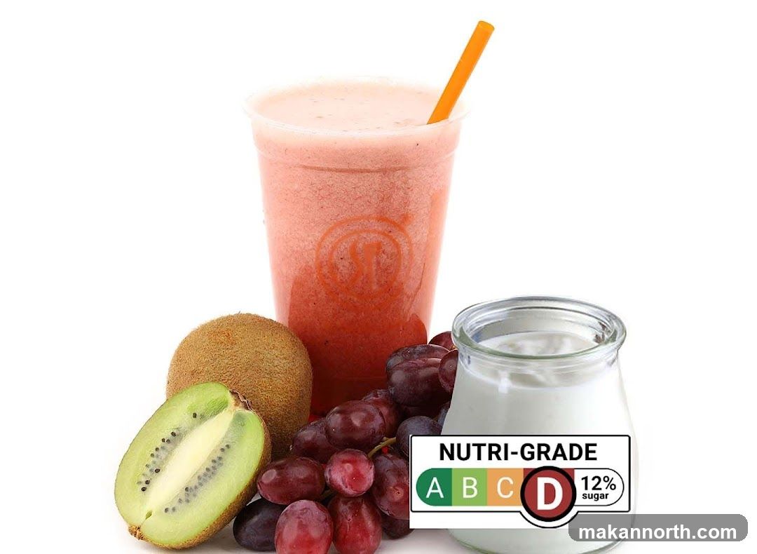 Fruit Smoothie with Nutri-Grade Label