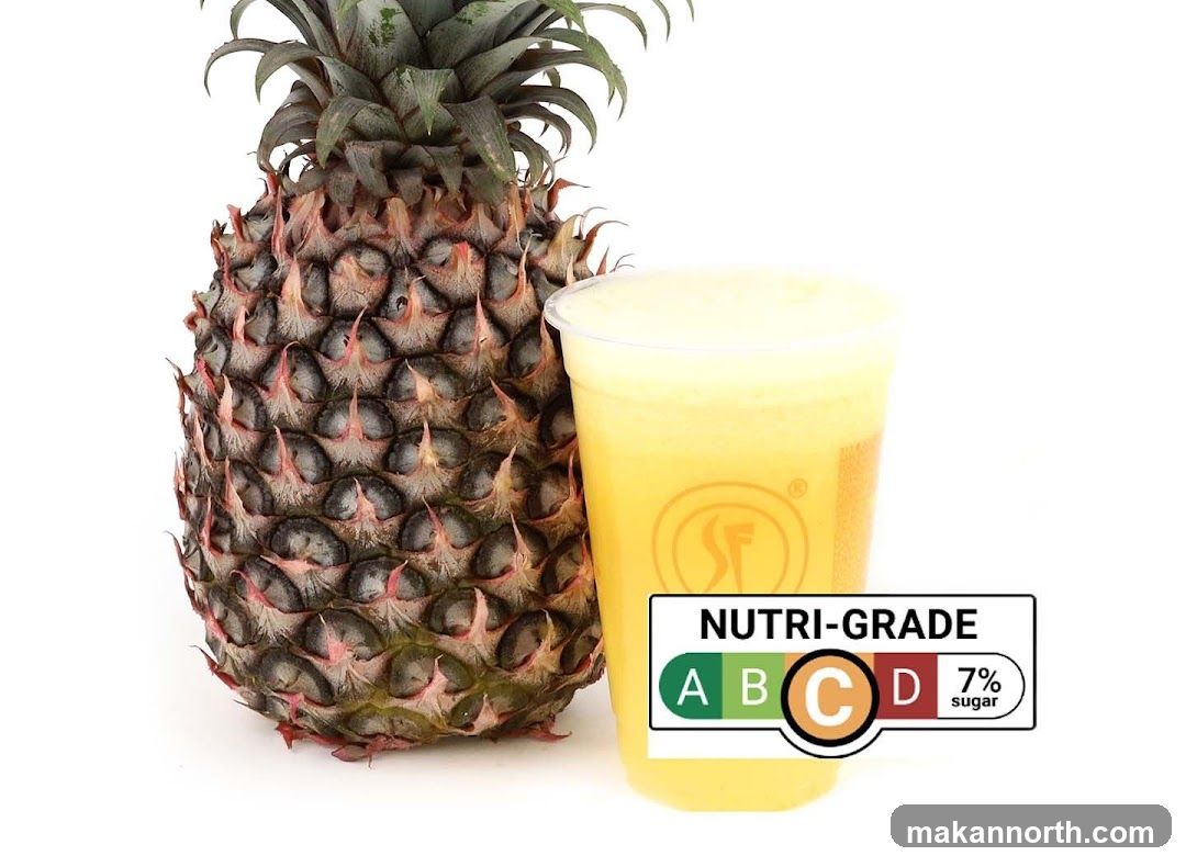Pineapple Juice with Nutri-Grade Label