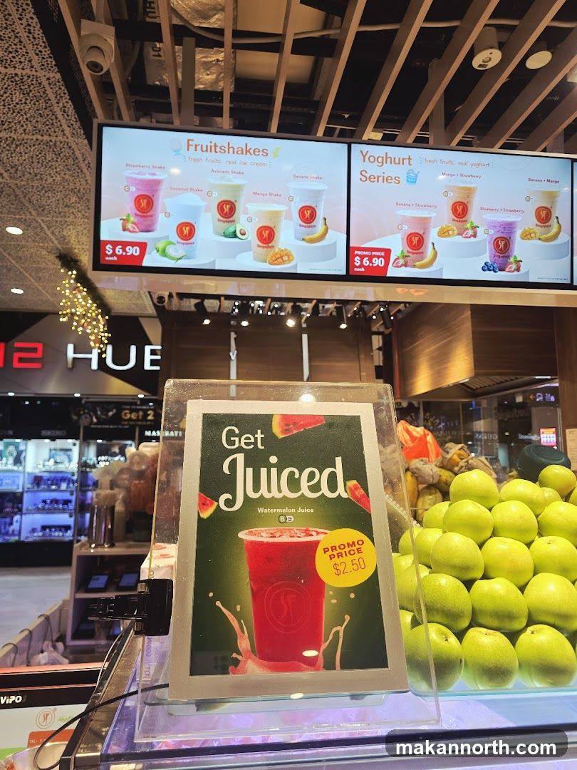 Fruitshake and Yoghurt Menu