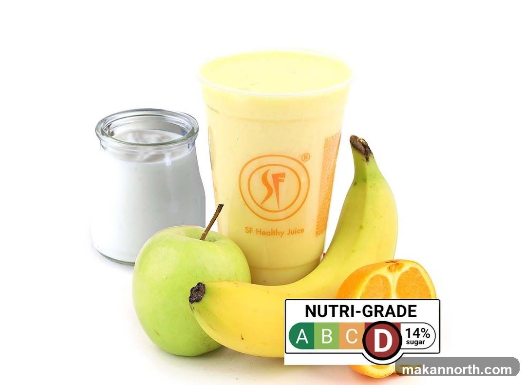SF Healthy Juice Smoothie with Fruits and Nutri-Grade Label