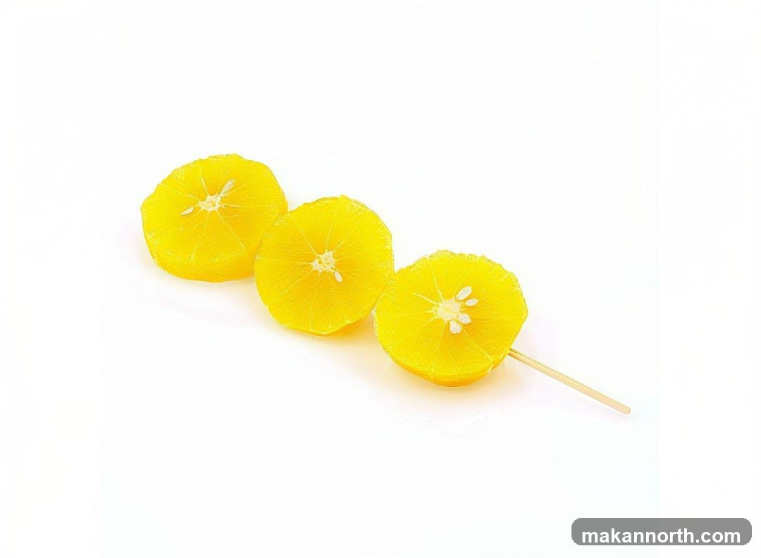 Candied Orange Slices on a Skewer