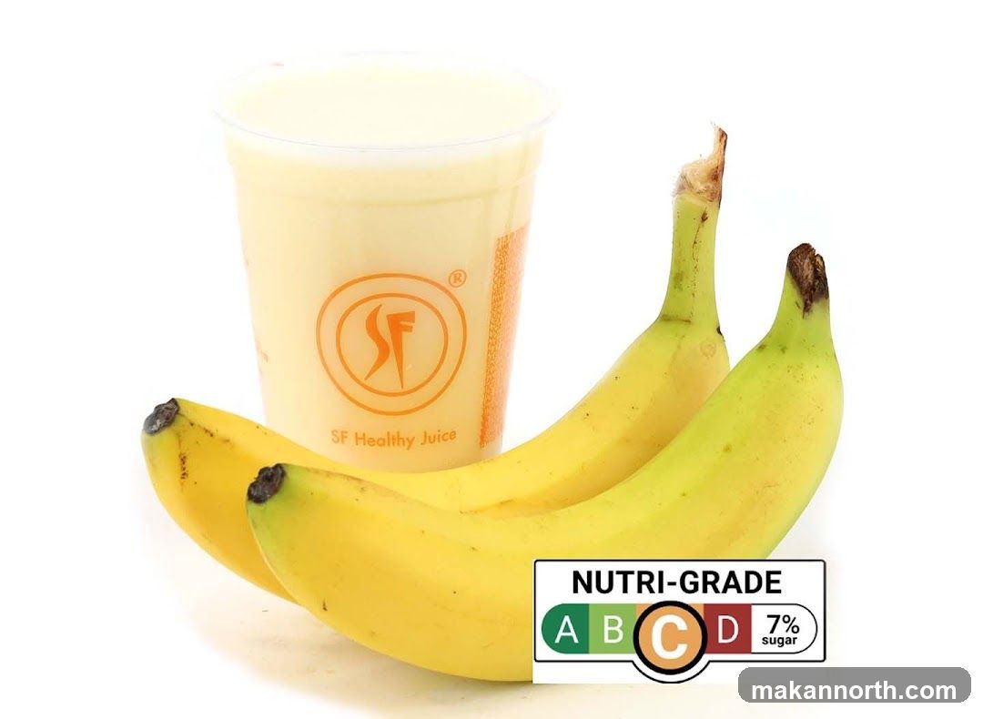 Banana Juice with Nutri-Grade Label