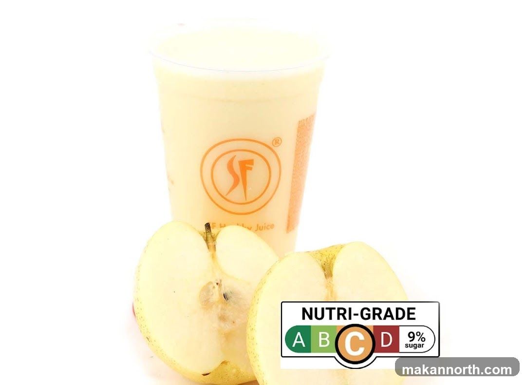 Pear Smoothie with Nutri-Grade Label
