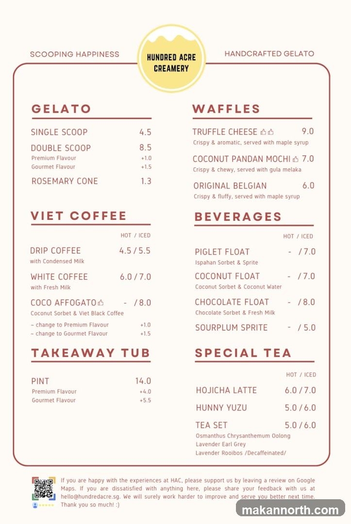 Hundred Acre Creamery (Sembawang) | Crafted Gelato, Waffles & Desserts