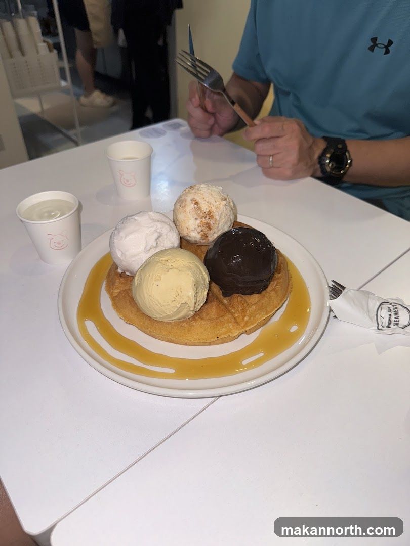 Waffle with Ice Cream