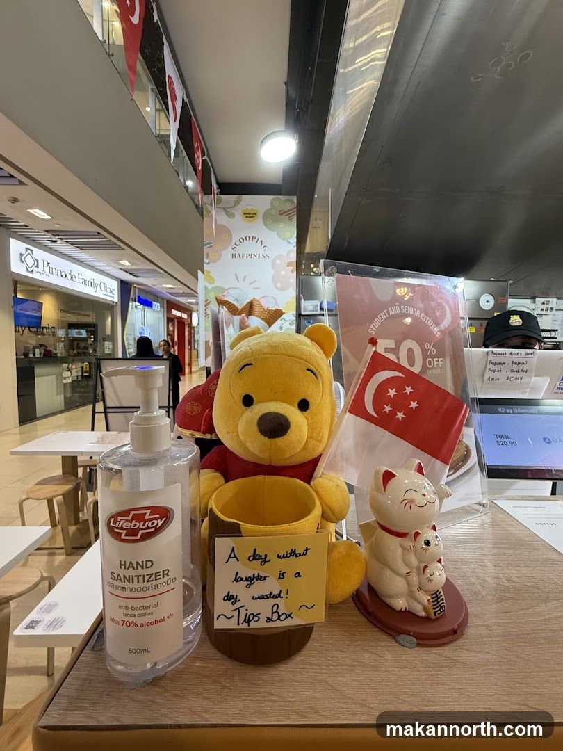 Counter Display with Winnie the Pooh and Hand Sanitizer