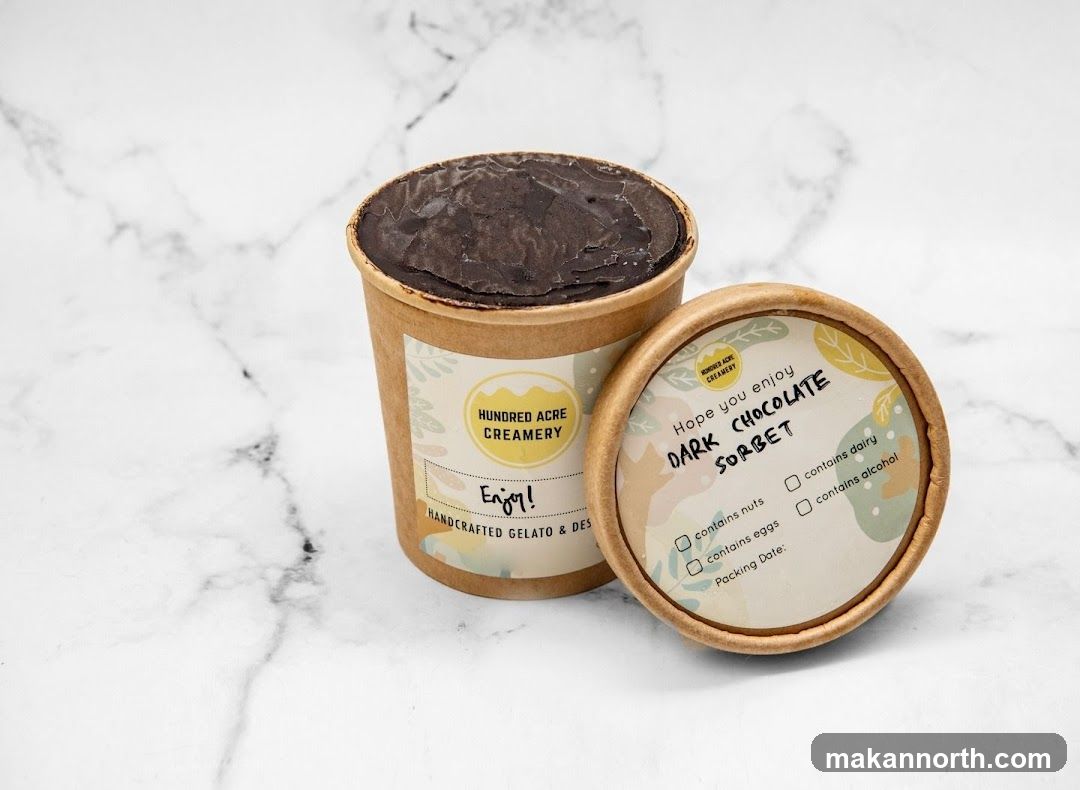 Dark Chocolate Sorbet Container