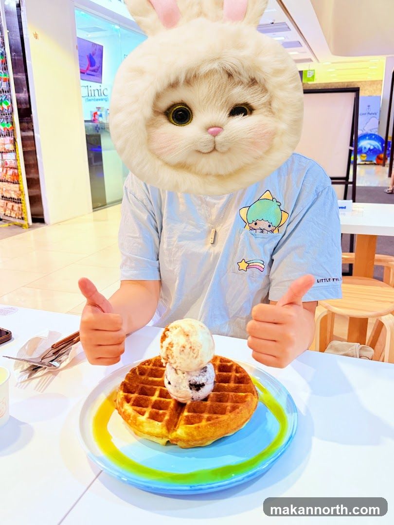 Waffle with Ice Cream