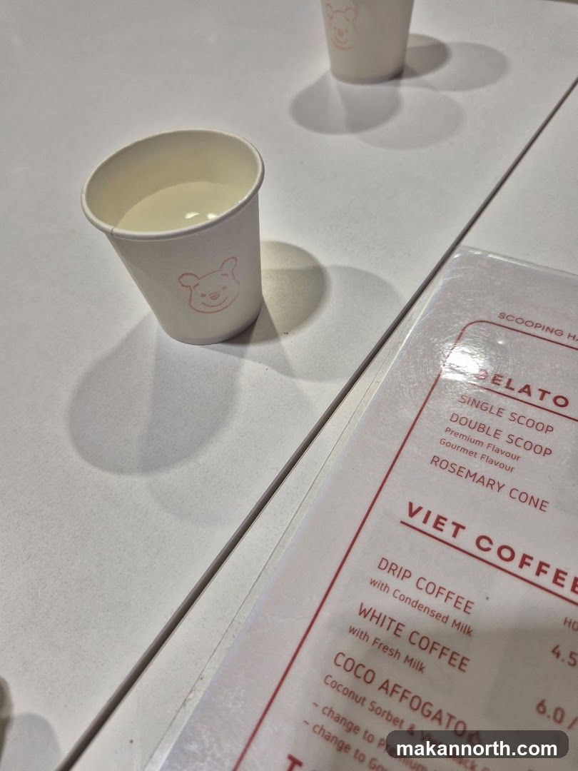 Gelato and Viet Coffee Menu