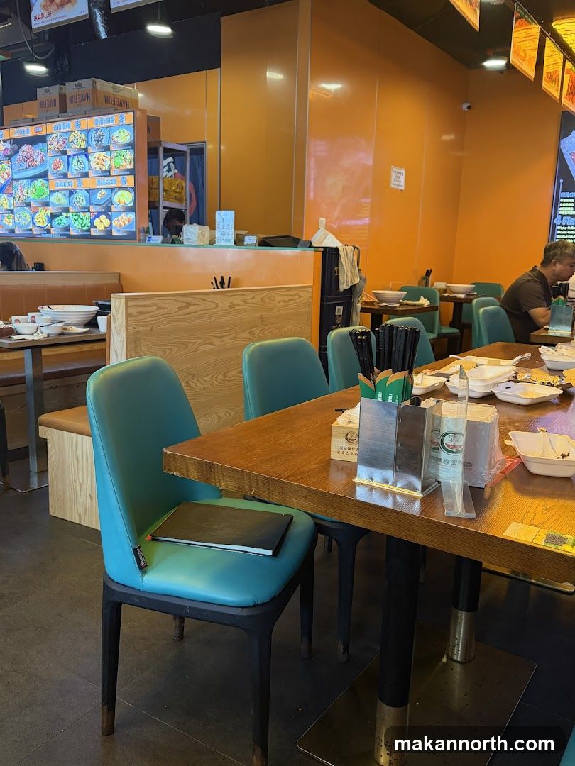 Restaurant Interior with Menu Display