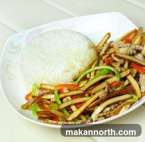 Stir-fried dish with rice