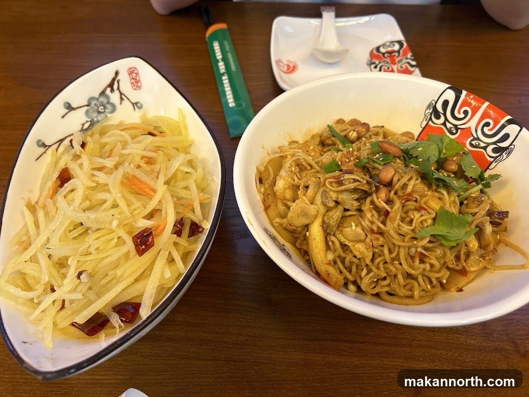 Noodles and Shredded Potatoes