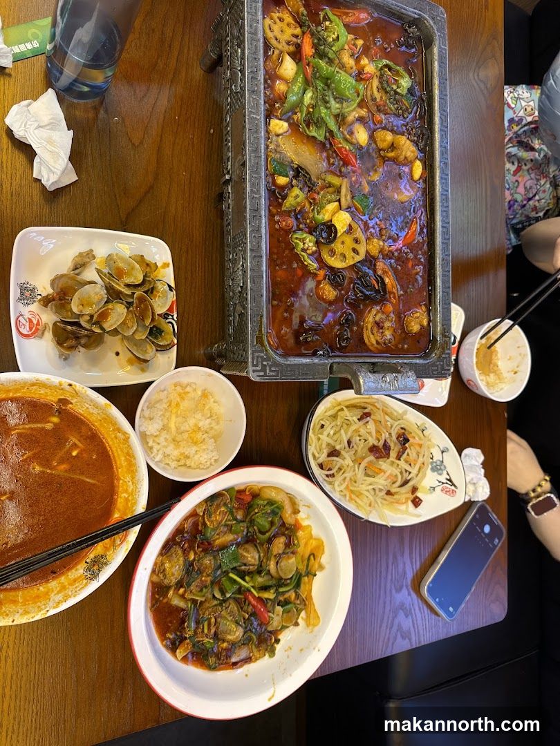 Table with various dishes