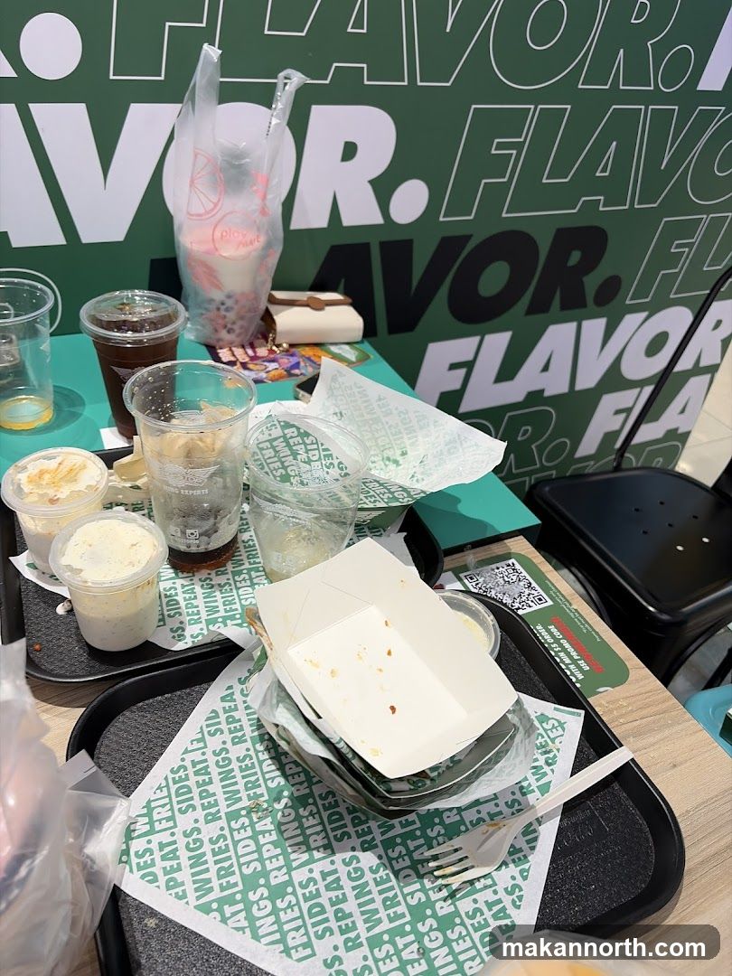 Table with Leftover Food and Drinks