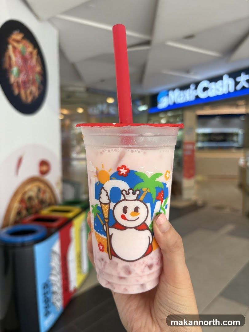 Strawberry Drink with Snowman Logo