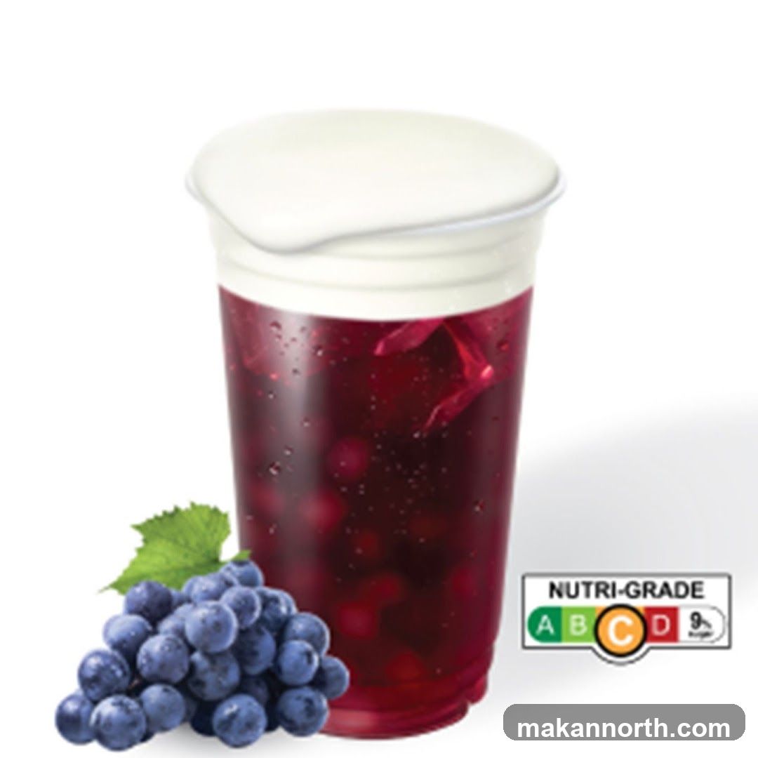 Grape Drink with Creamy Topping